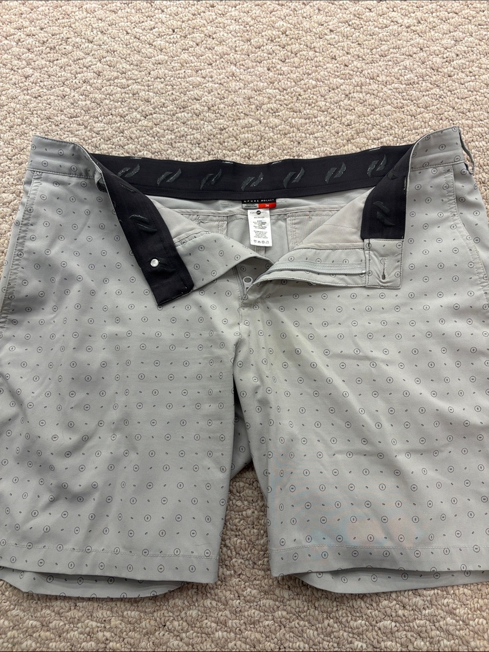 Men's Gray Patterned Shorts